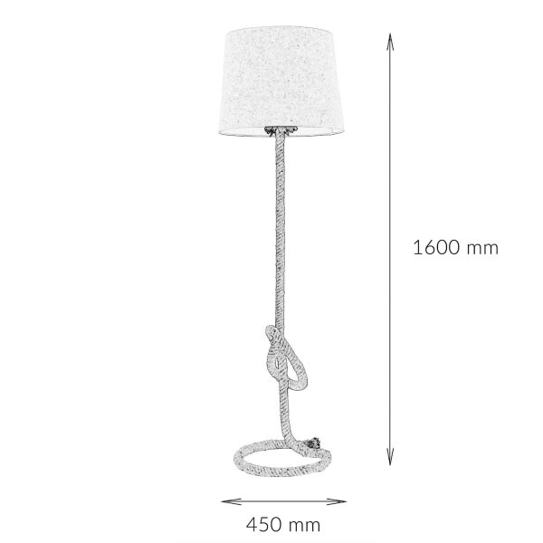 Stehleuchte 160cm Modern kunstvoll maritim Design