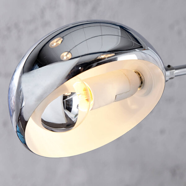 Lampe rétro Lampe design 200cm flexible argentée