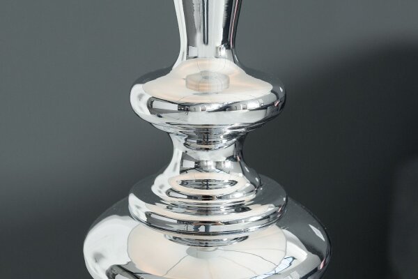 Lampadaire de salon LUCIE argent blanc 160cm élégant