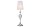 Lampadaire de salon LUCIE argent blanc 160cm élégant