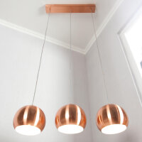 Suspension brillante Retro longue E27 aspect cuivre