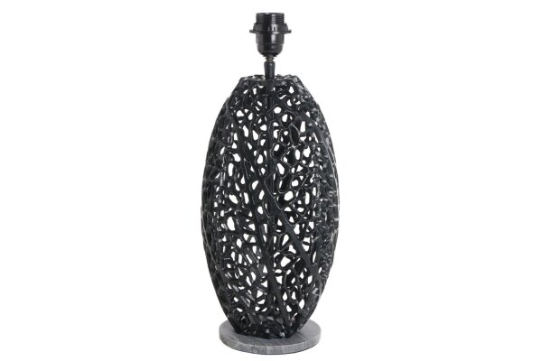 Gestell Tischleuchte Schwarz E27 Metall 46 cm hoch