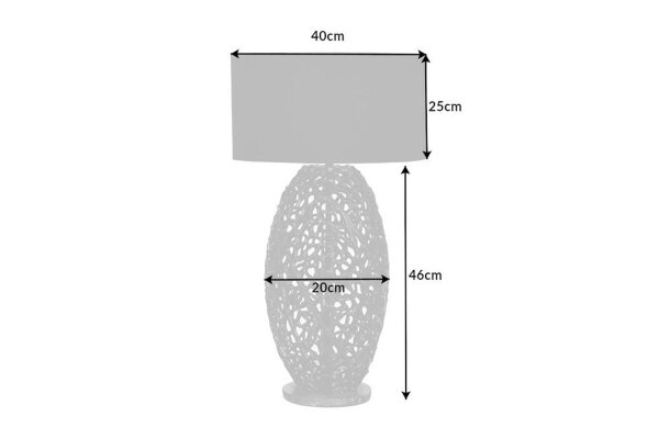 Gestell Tischleuchte Schwarz E27 Metall 46 cm hoch