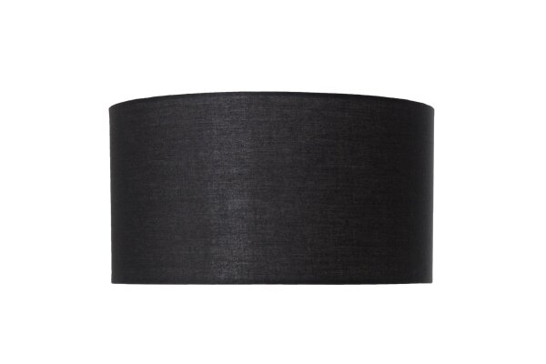 Lampenschirm Stoff Ø 50 cm Schwarz Weiß für Tischlampe E27