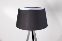 Lampenschirm Schwarz Stoff Ø 50 cm konisch...