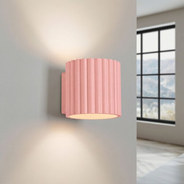 Wandlampe Up Down Aluminium Rosa G9 B:10 cm modern