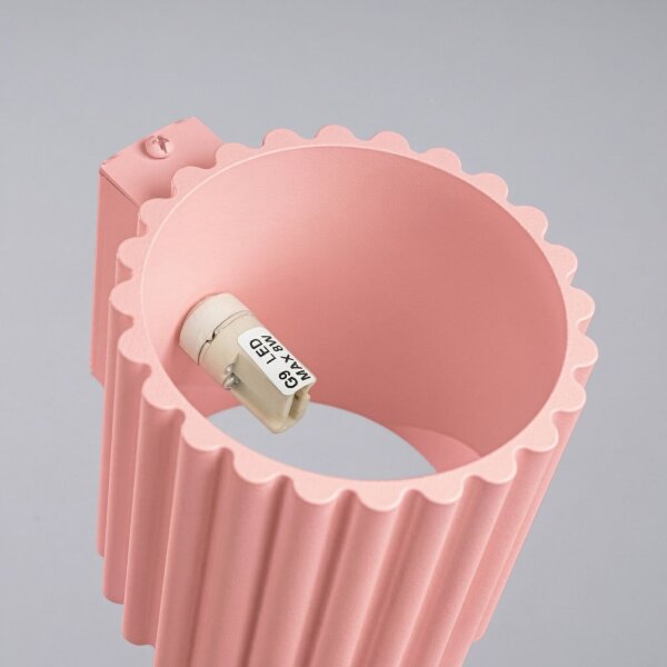 Wandlampe Up Down Aluminium Rosa G9 B:10 cm modern