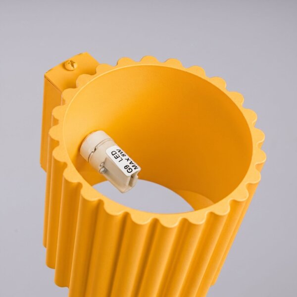 Wandlampe Up Down Aluminium Gelb G9 B:10 cm blendarm