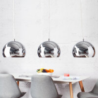 Lampe à suspendre Boule Chrome Salle à...