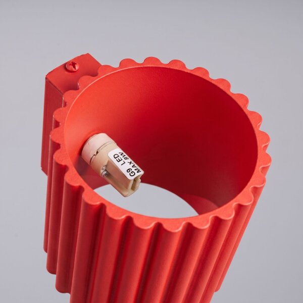 Wandleuchte Up Down Aluminium Rot G9 B:10 cm blendarm