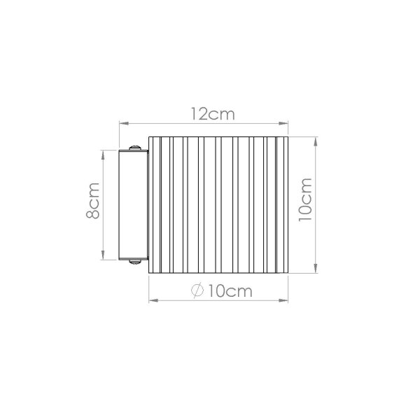 Wandlampe Up Down Aluminium Braun G9 B:10 cm blendarm