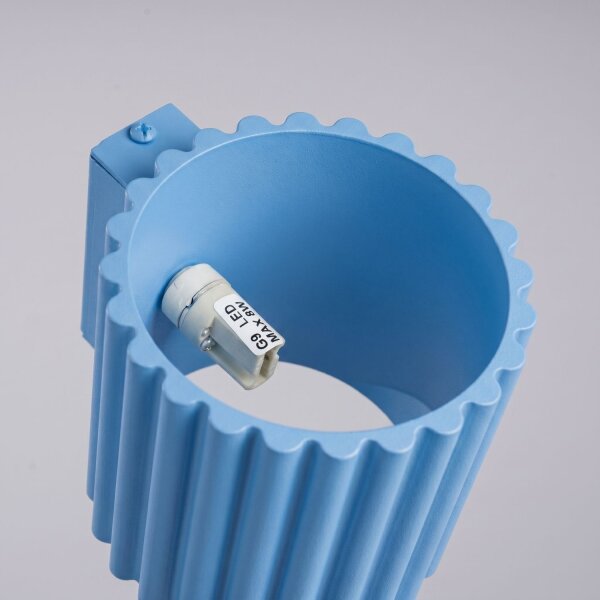 Wandleuchte Up Down Aluminium Hellblau G9 B:10 cm