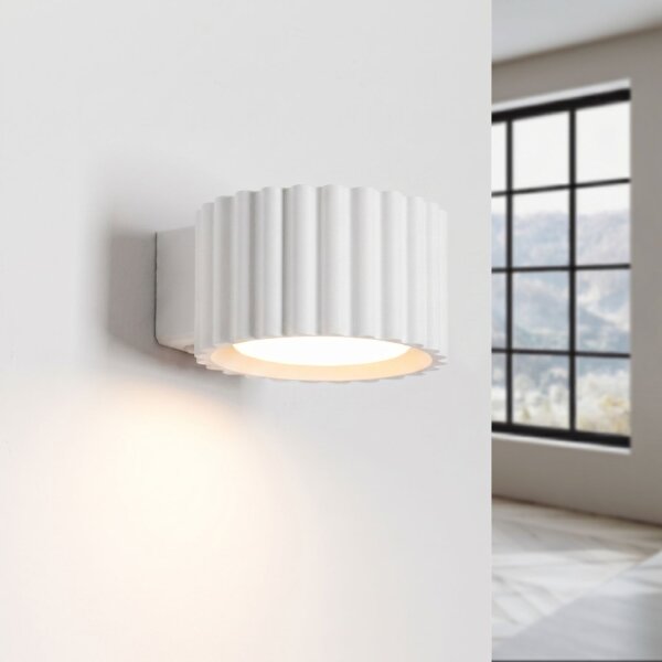 Wandleuchte Aluminium Weiß GX53 B:10 cm modern