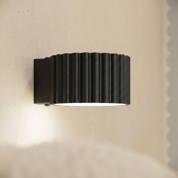 Wandlampe Aluminium Schwarz GX53 B:10 cm blendarm