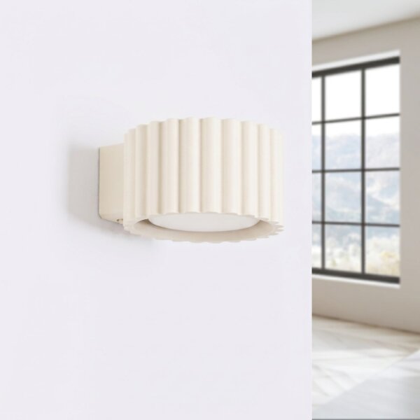 Wandleuchte Aluminium Beige GX53 B:10 cm blendarm