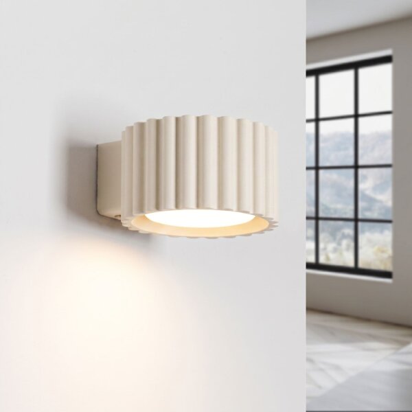 Wandleuchte Aluminium Beige GX53 B:10 cm blendarm