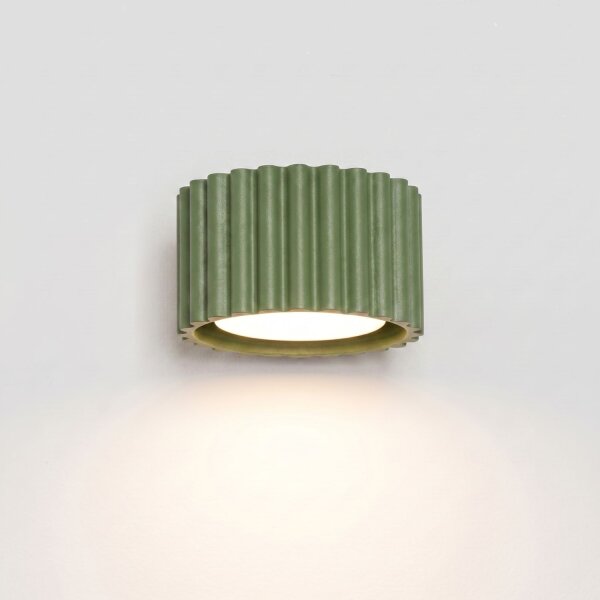 Wandlampe Aluminium Olivgrün GX53 B:10 cm blendarm