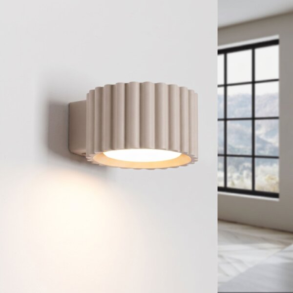 Wandleuchte Aluminium Taupe GX53 B:10 cm modern