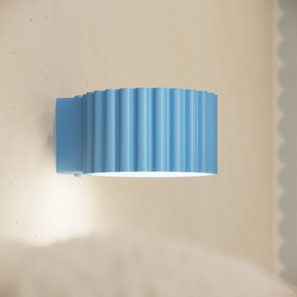 Wandleuchte Aluminium Hellblau GX53 B:10 cm blendarm