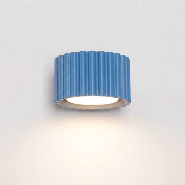 Wandleuchte Aluminium Hellblau GX53 B:10 cm blendarm