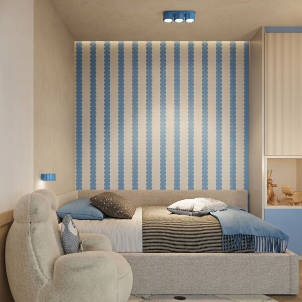 Wandleuchte Aluminium Hellblau GX53 B:10 cm blendarm