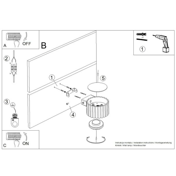 Wandleuchte Aluminium Hellblau GX53 B:10 cm blendarm