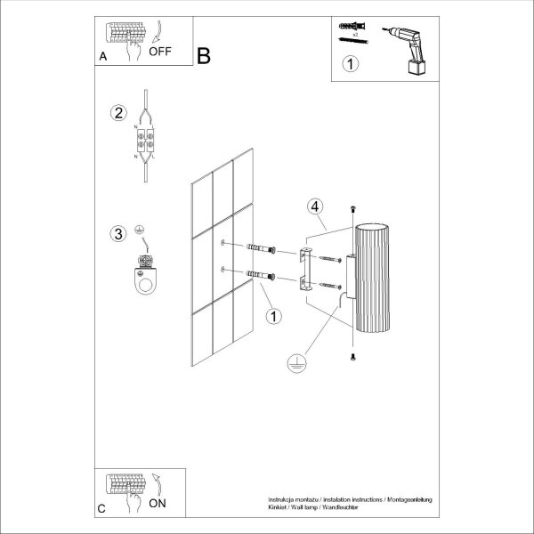 Wandlampe Up Down Aluminium Ultramarin GU10 H:20 cm