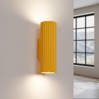 Wandlampe Up Down Aluminium Gelb GU10 H:20 cm