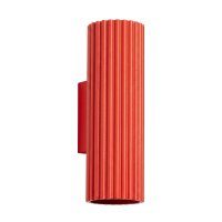 Wandleuchte Up Down Aluminium Rot GU10 H:20 cm blendarm