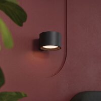 Wandleuchte Aluminium Schwarz GX53 B:10 cm blendarm