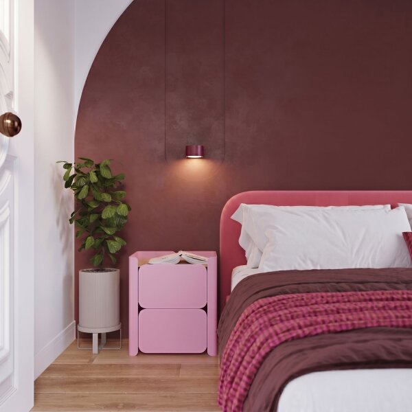 Wandleuchte Aluminium Burgund GX53 B:10 cm blendarm
