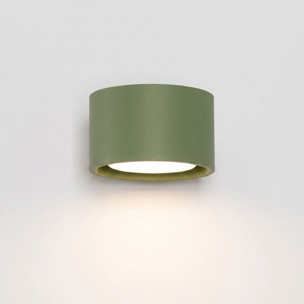 Wandleuchte Aluminium Olivgrün GX53 B:10 cm blendarm