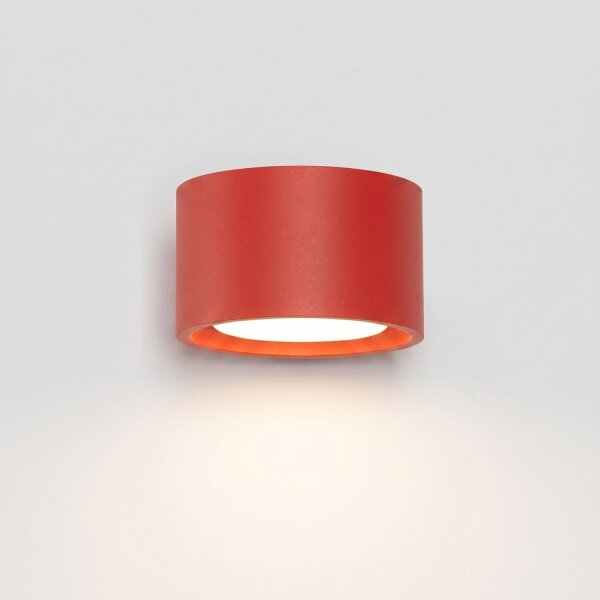 Wandleuchte Aluminium Rot GX53 T:12 cm modern