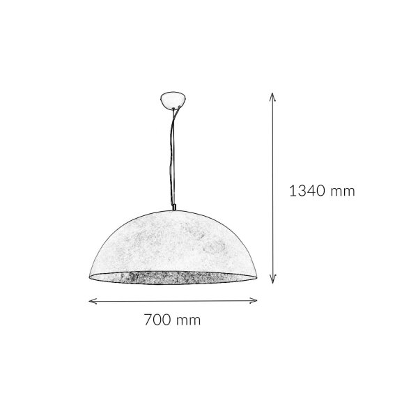 Große Hängeleuchte Ø70cm rund Modern Design Silber