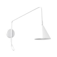 Wandlampe mit Schalter flexibel Wei&szlig; E14 H:30 cm