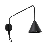 Wandleuchte mit Schalter Stahl Schwarz E14 H:30 cm