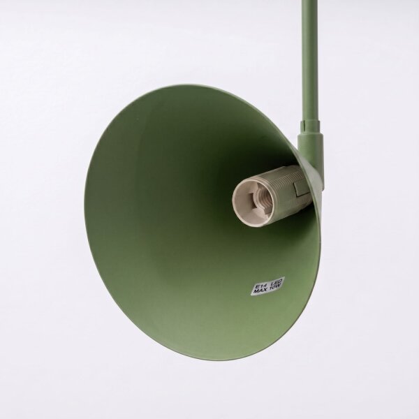 Wandlampe Schalter Stahl Olivgrün E14 H:30 cm blendarm