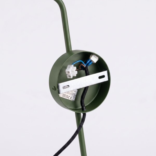 Wandlampe Schalter Stahl Olivgrün E14 H:30 cm blendarm