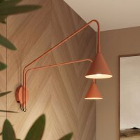 Wandleuchte mit Schalter Stahl Ocker E14 H:30 cm