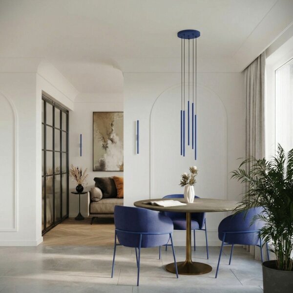 Wandlampe Up Down Stahl Ultramarin G9 H:50 cm