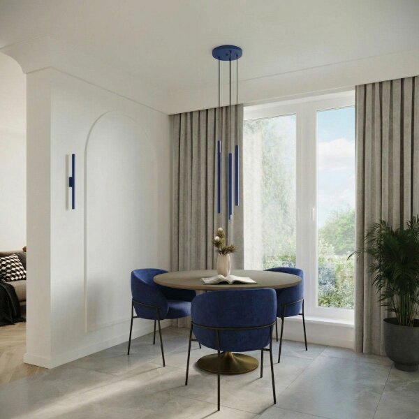 Wandlampe Up Down Stahl Ultramarin G9 H:50 cm