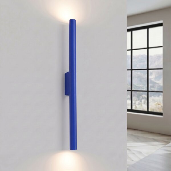 Wandlampe Up Down Stahl Ultramarin G9 H:50 cm