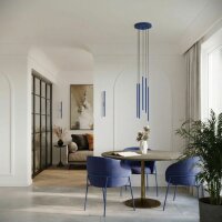 Wandlampe Up Down Stahl Ultramarin G9 H:50 cm