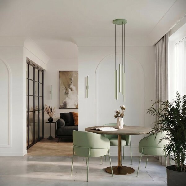 Wandlampe Up Down Stahl Salbei G9 H:50 cm blendarm