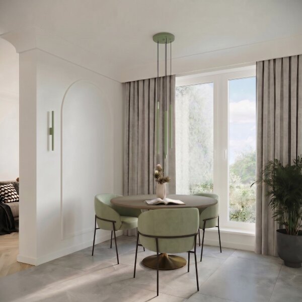 Wandlampe Up Down Stahl Salbei G9 H:50 cm blendarm