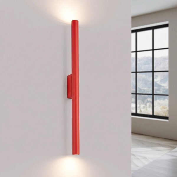 Wandlampe Up Down Stahl Rot G9 H:50 cm blendarm