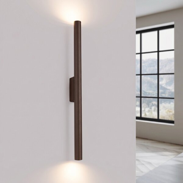 Wandleuchte Up Down Stahl Braun G9 H:50 cm blendarm