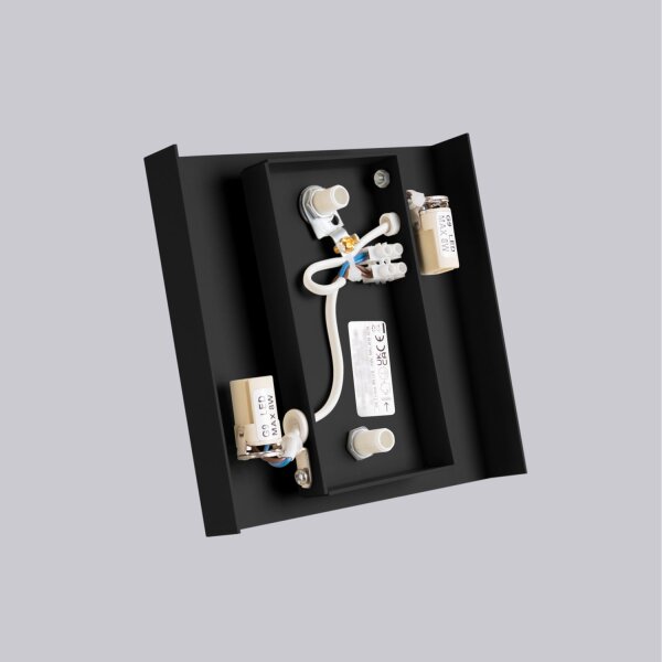 Wandlampe Stahl Schwarz G9 H:15 cm blendarm schlicht