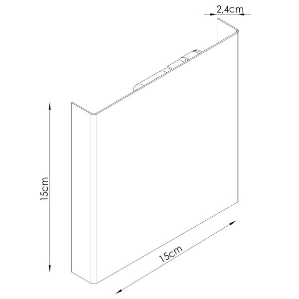 Wandlampe Stahl Schwarz G9 H:15 cm blendarm schlicht