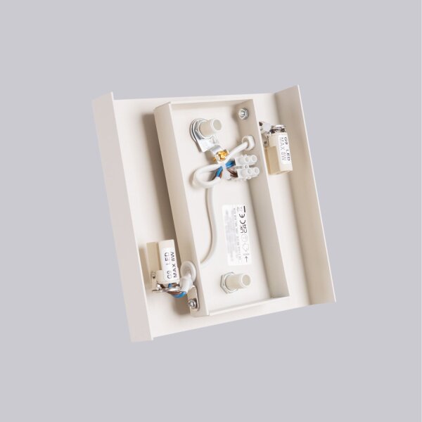 Wandleuchte Stahl Beige G9 H:15 cm blendarm indirekt